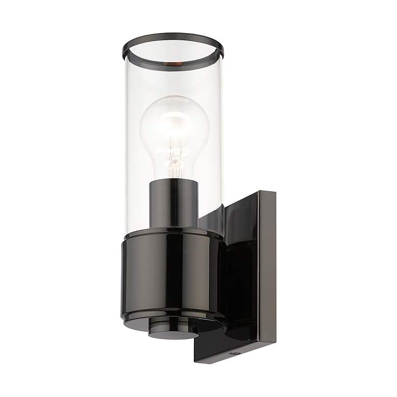Image 7 1 Light Black Chrome ADA Sconce more views