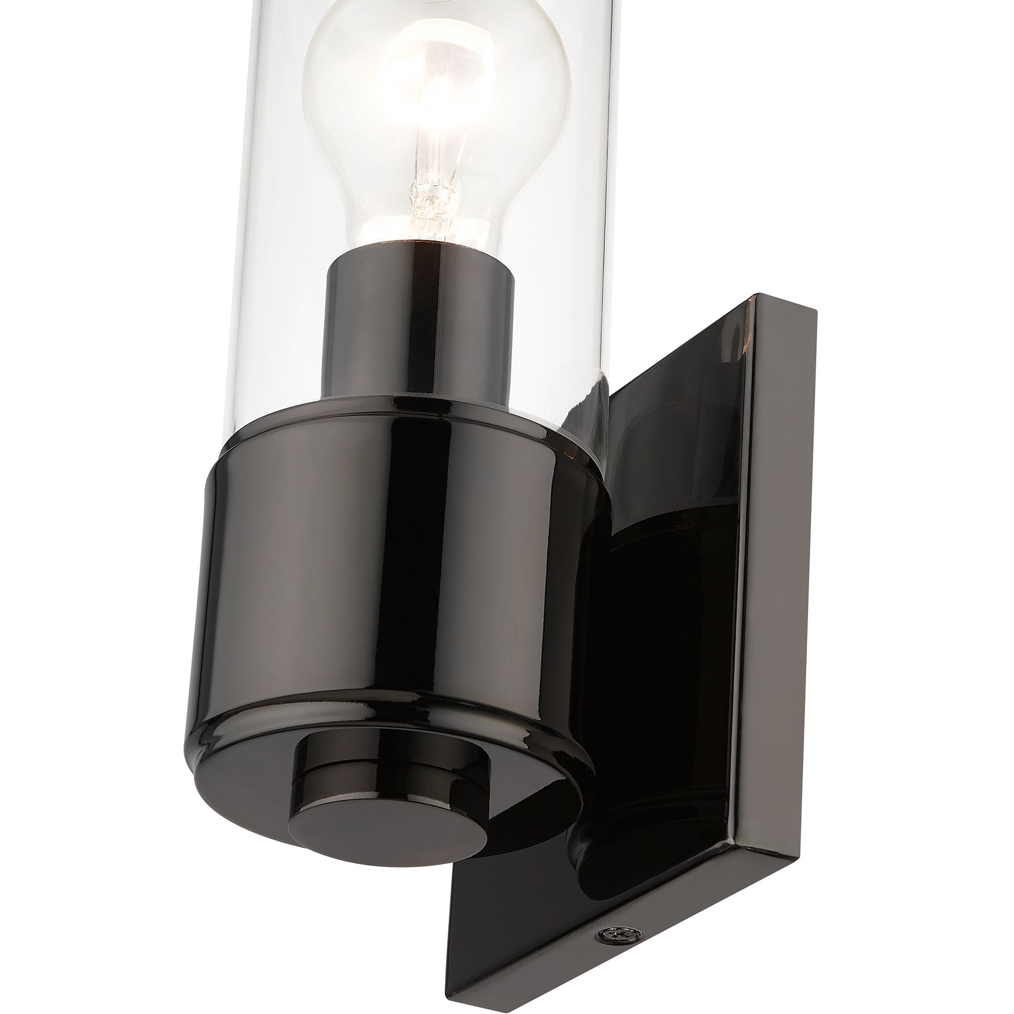 1 Light Black Chrome ADA Sconce
