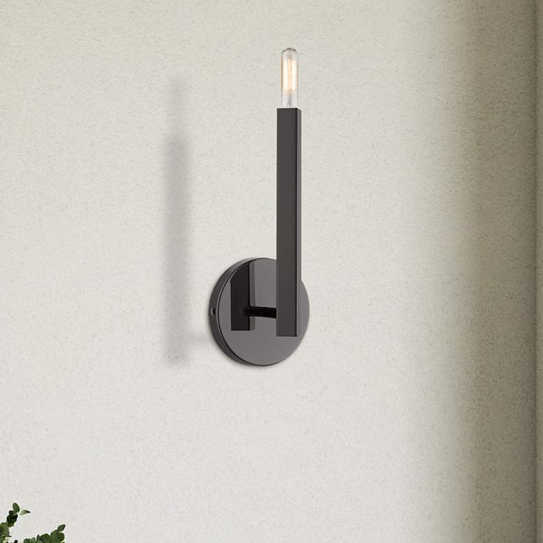 Image 1 1 Light Black Chrome ADA Sconce