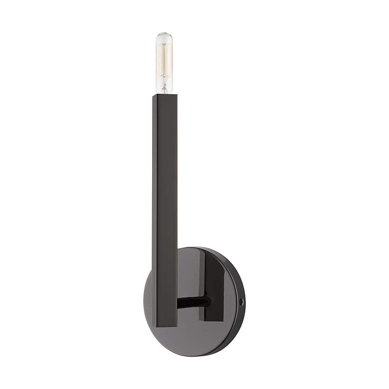 Image 3 1 Light Black Chrome ADA Sconce more views