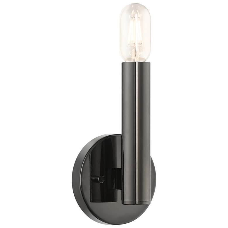 Image 2 1 Light Black Chrome ADA Sconce