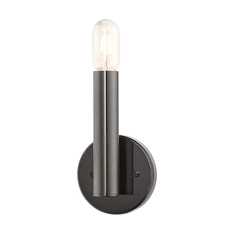 Image 4 1 Light Black Chrome ADA Sconce more views
