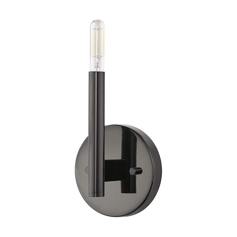 Image 3 1 Light Black Chrome ADA Sconce more views