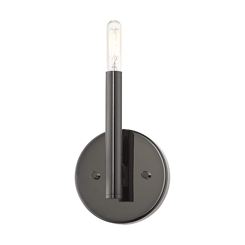 Image 5 1 Light Black Chrome ADA Sconce more views