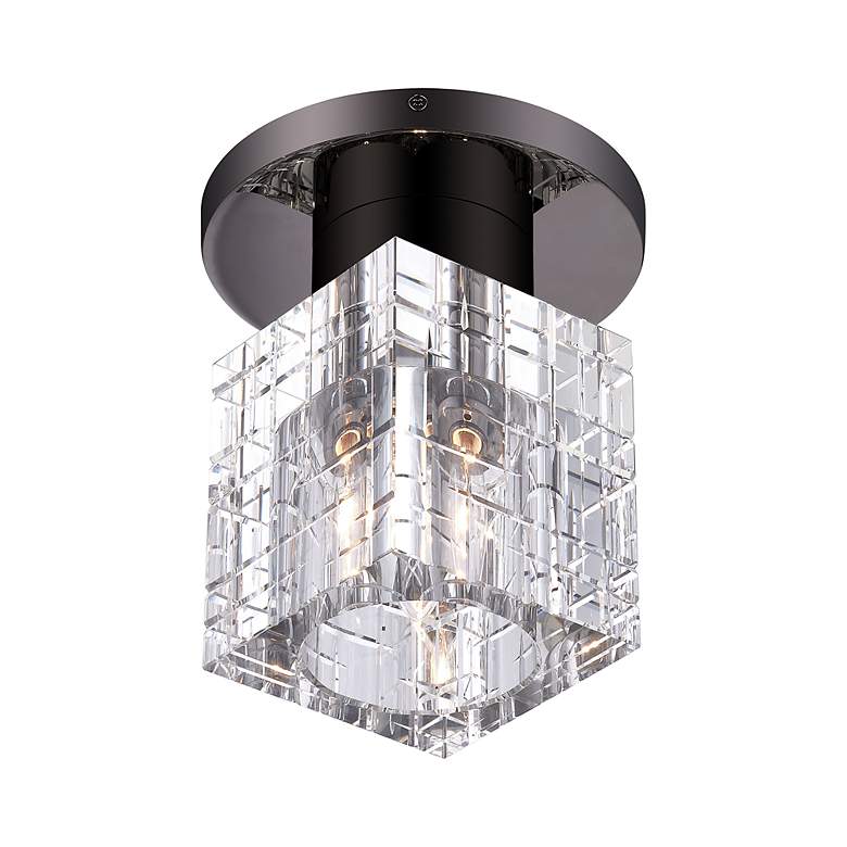 Image 5 1 Light Black Chrome Crystal Semi-Flush more views