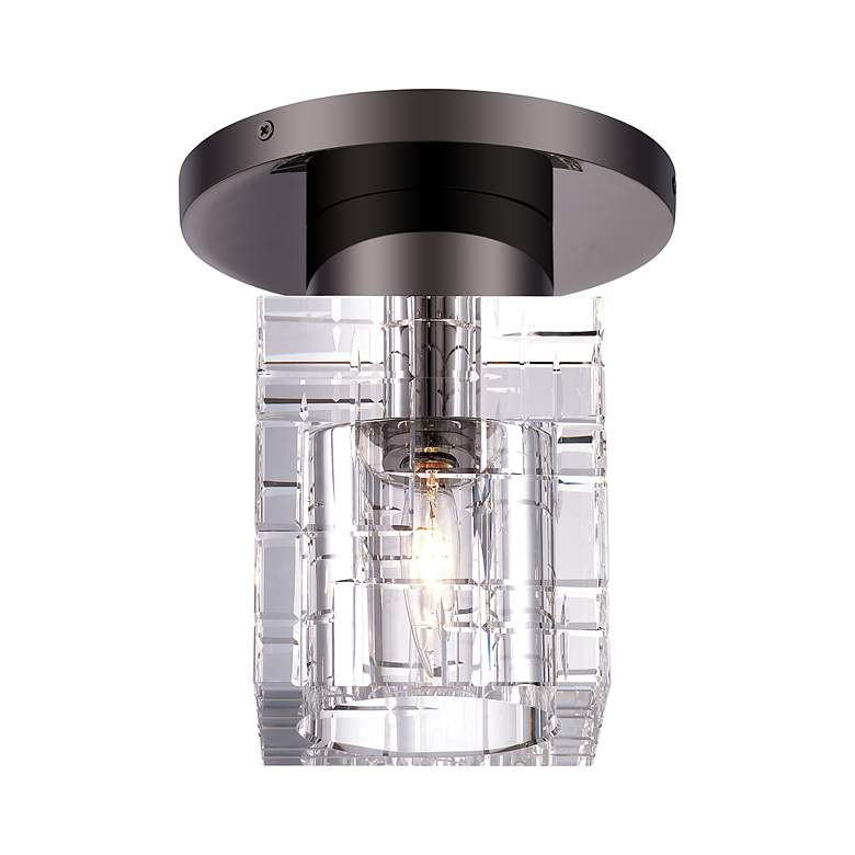 Image 6 1 Light Black Chrome Crystal Semi-Flush more views