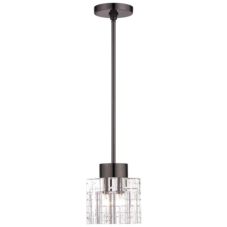 Image 2 1 Light Black Chrome Crystal Single Pendant