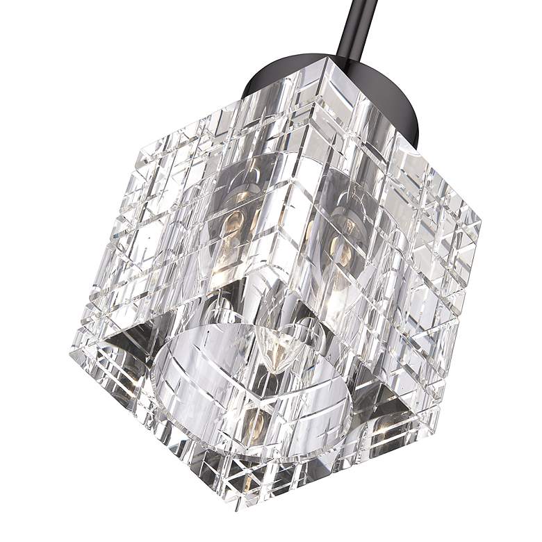 Image 7 1 Light Black Chrome Crystal Single Pendant more views
