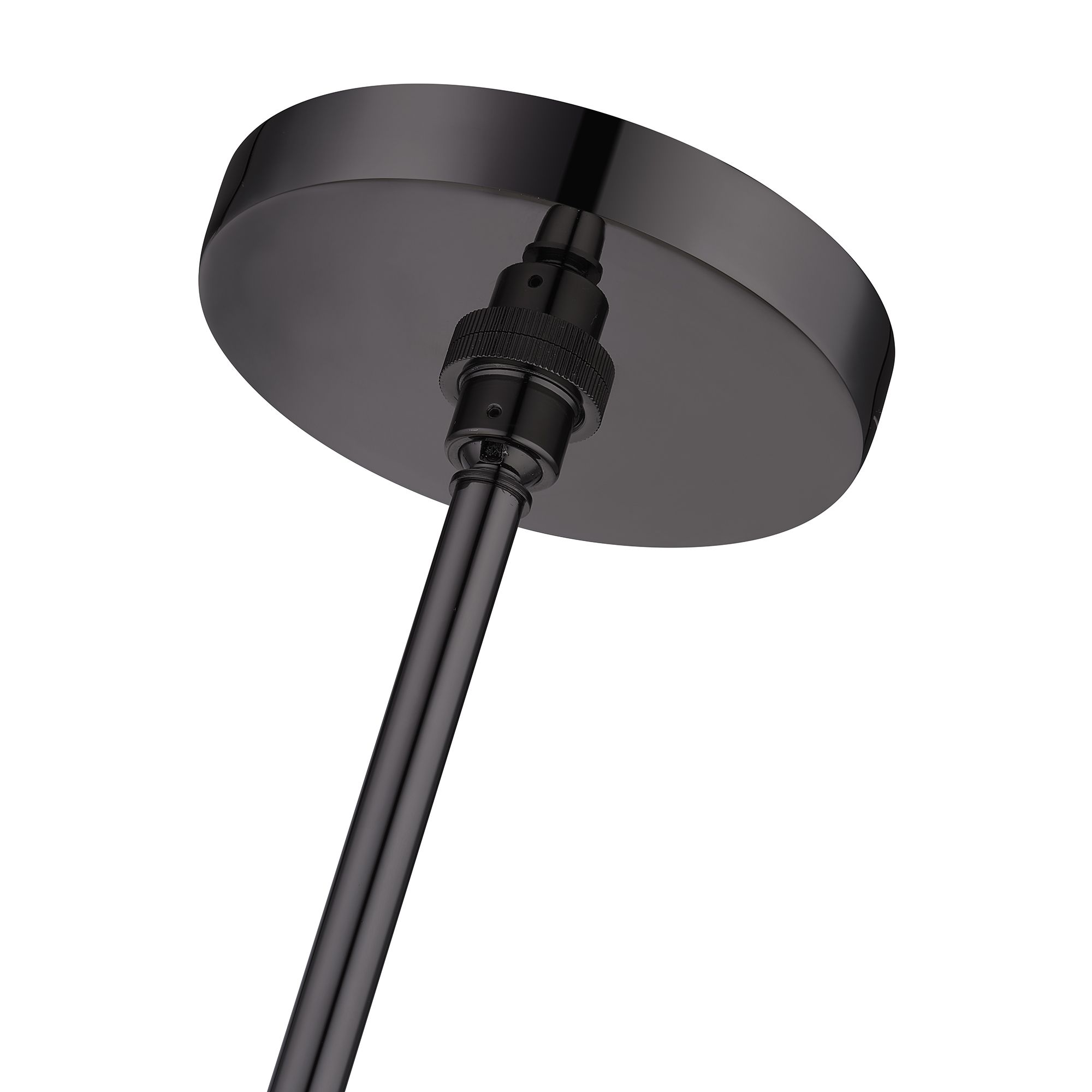 1 Light Black Chrome Crystal Single Pendant