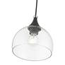 7_1 Light Black Glass Pendant with Brushed Nickel Finish Accents more views