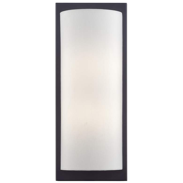 Image 1 1 Light Black Large ADA Sconce with Off-White Shade
