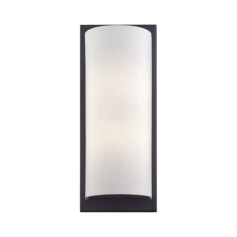 Image 3 1 Light Black Large ADA Sconce with Off-White Shade more views