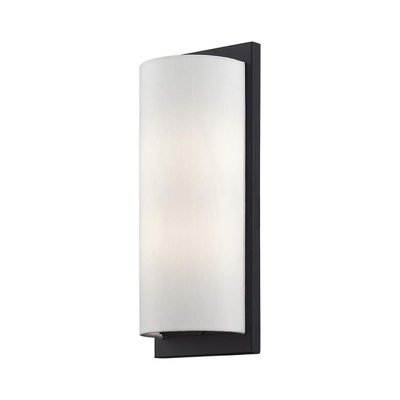 Image 4 1 Light Black Large ADA Sconce with Off-White Shade more views