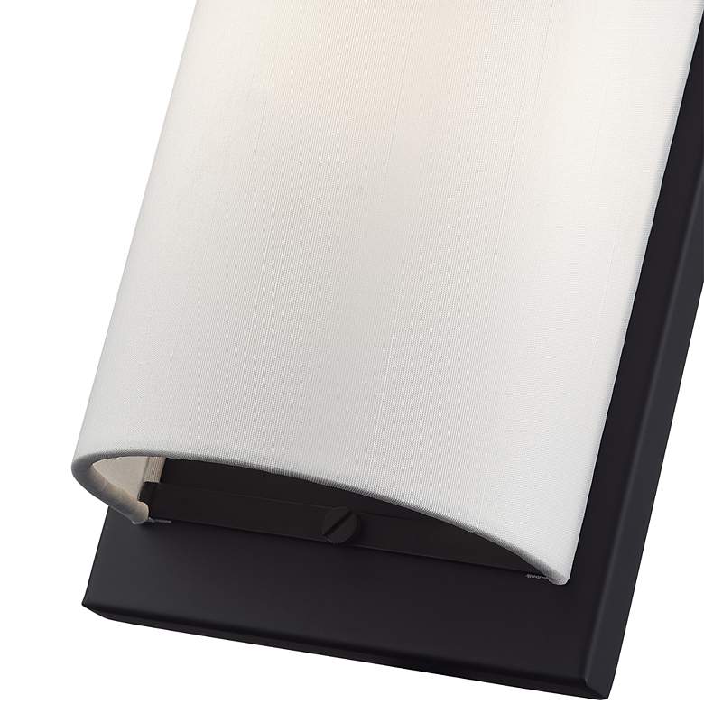 Image 6 1 Light Black Large ADA Sconce with Off-White Shade more views