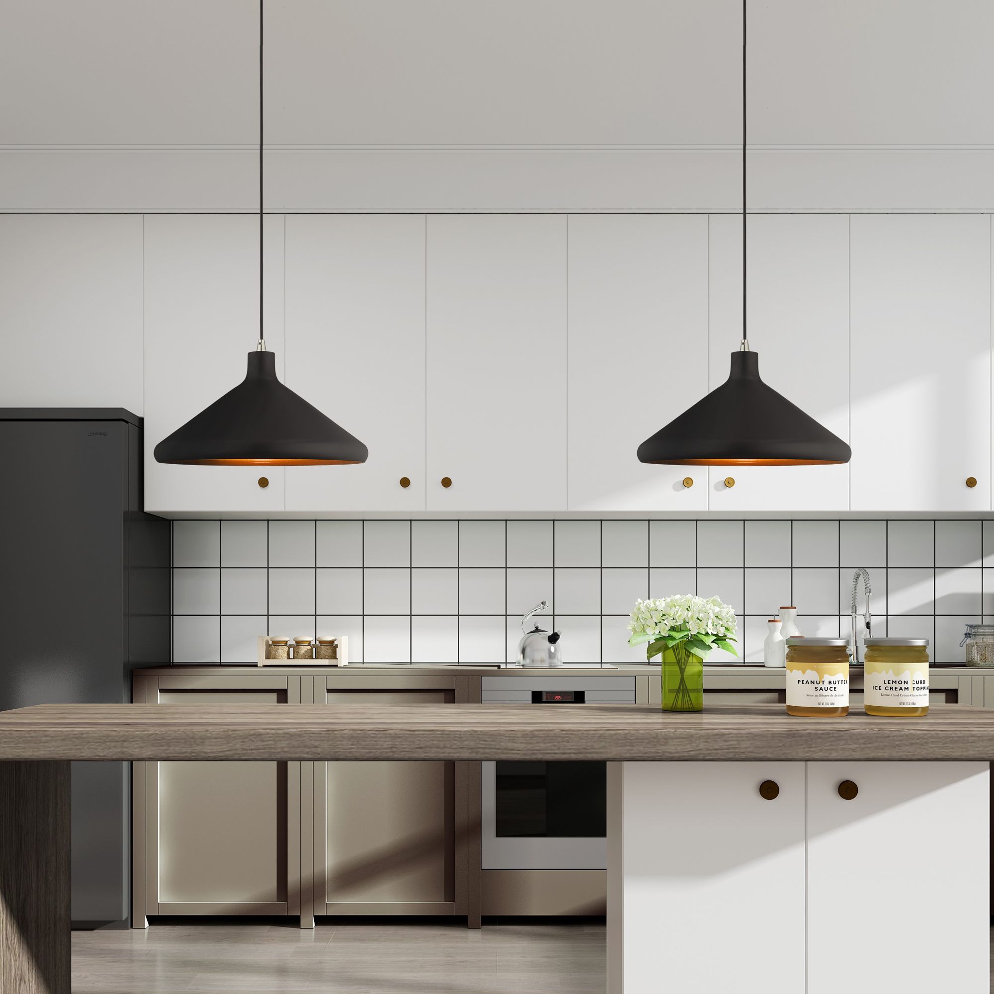 1 Light Black Mini Pendant