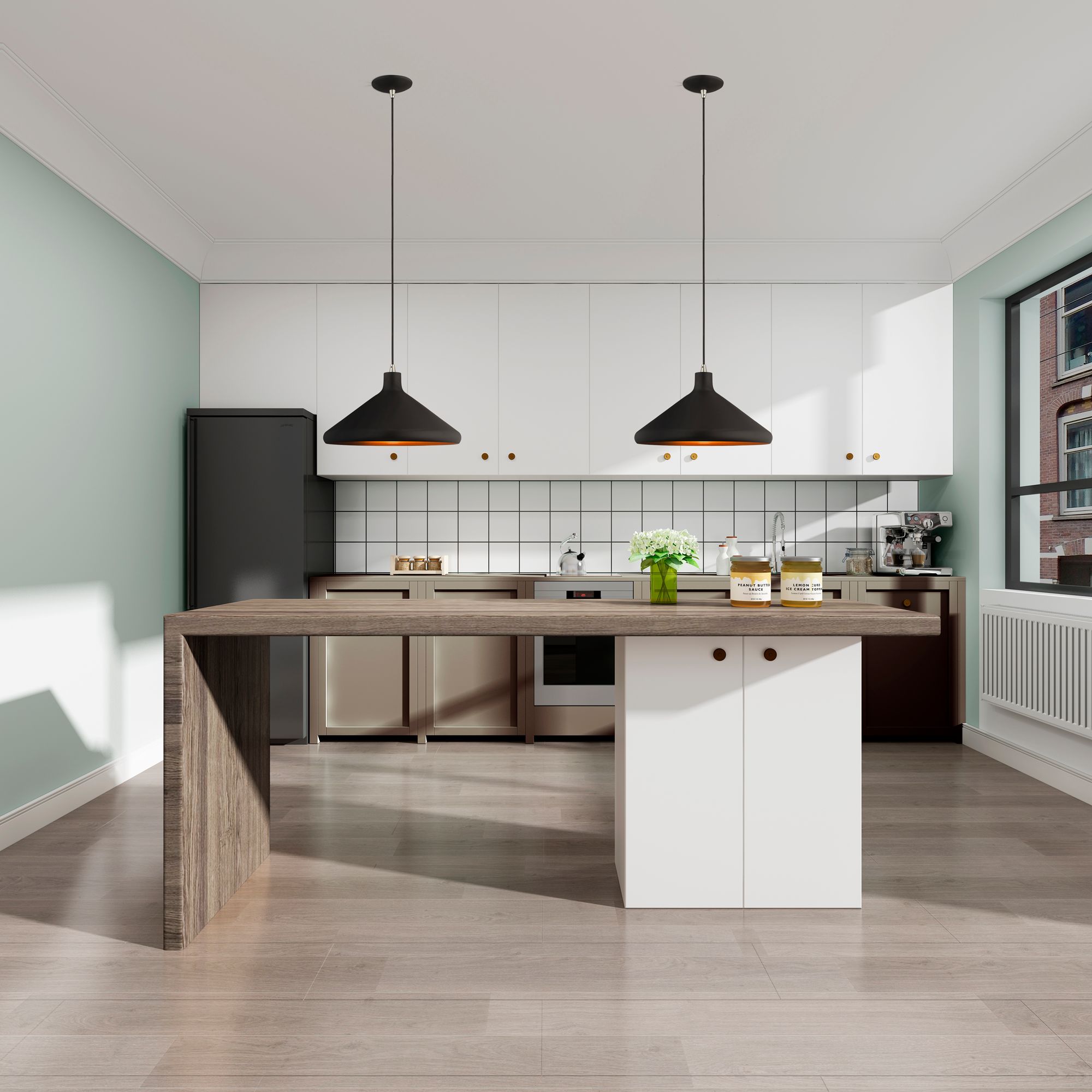 1 Light Black Mini Pendant