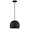 1 Light Black Mini Pendant