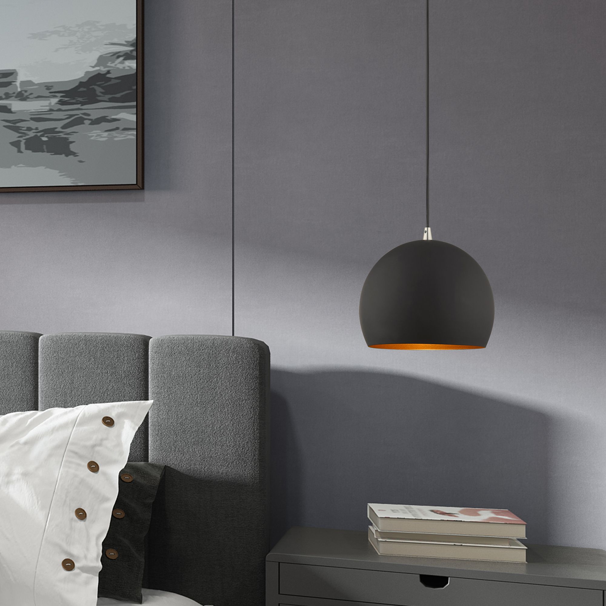 1 Light Black Mini Pendant