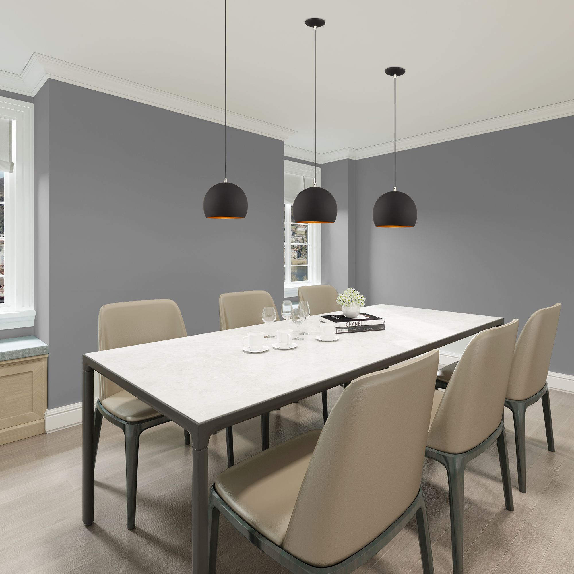 1 Light Black Mini Pendant