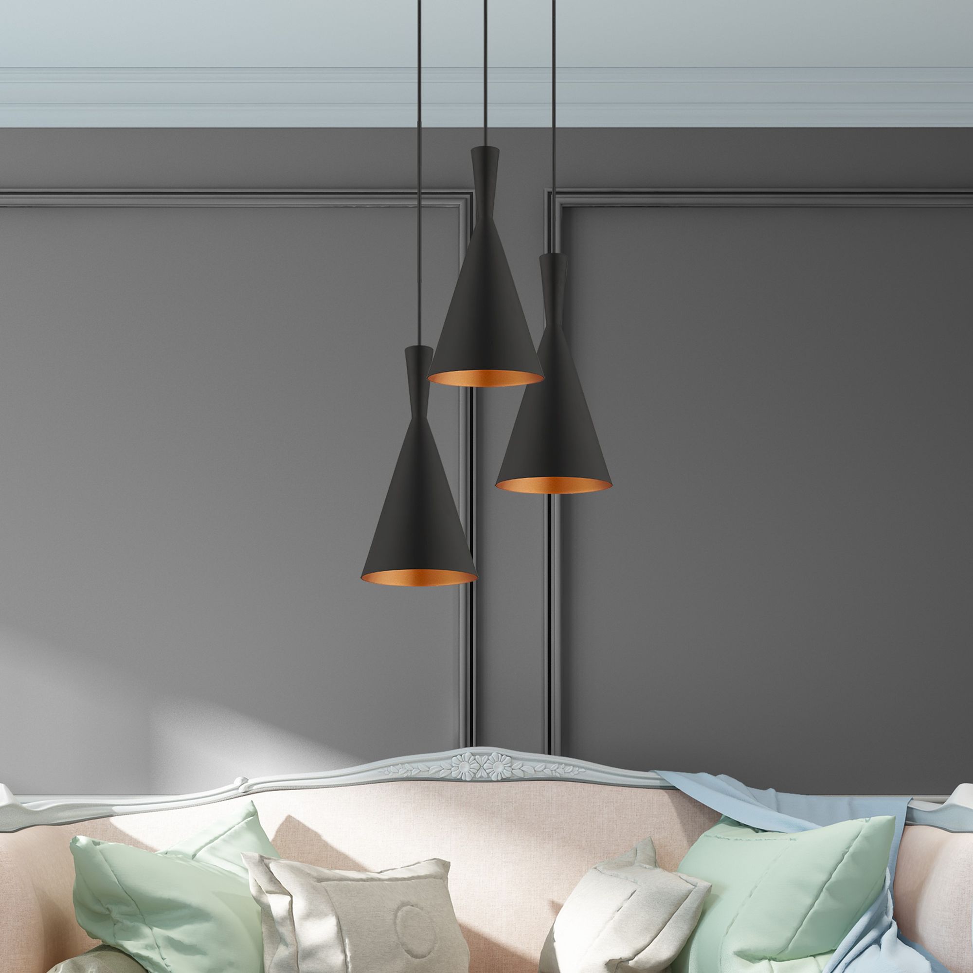 1 Light Black Mini Pendant