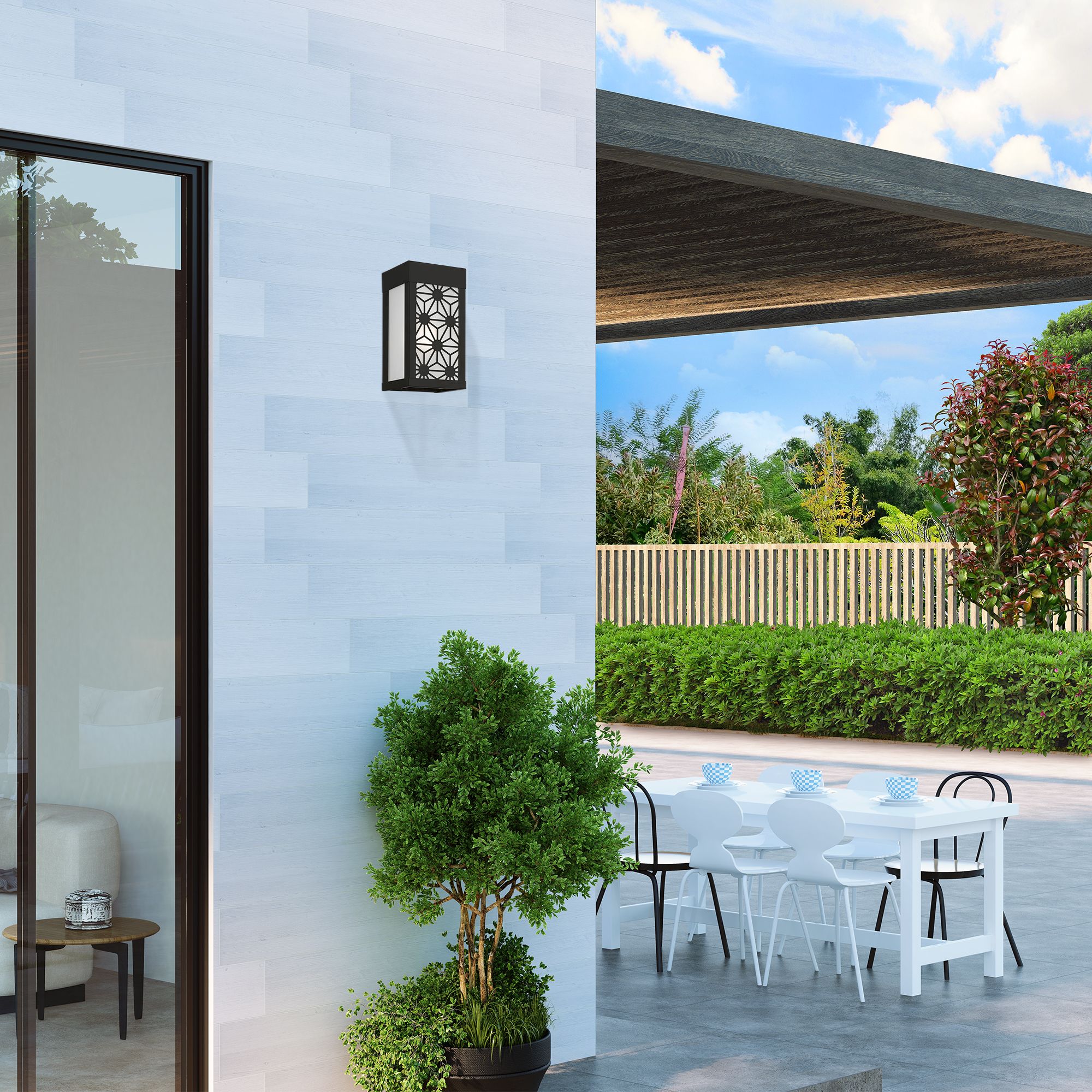 1 Light Black Outdoor ADA Small Sconce