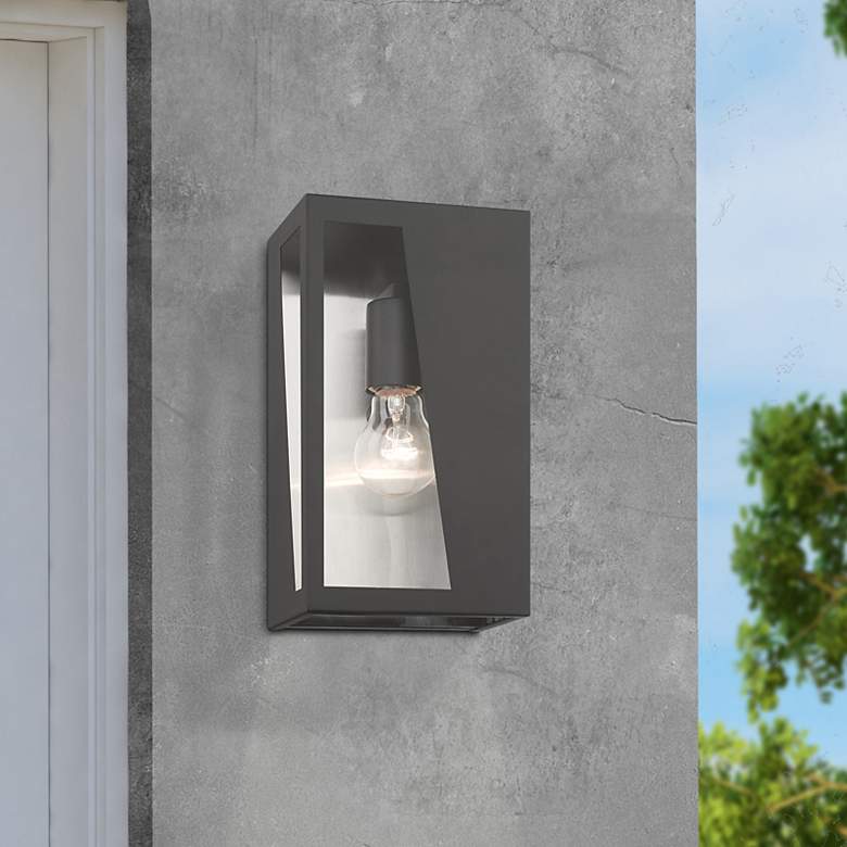 Image 1 1 Light Black Outdoor Medium ADA Wall Lantern