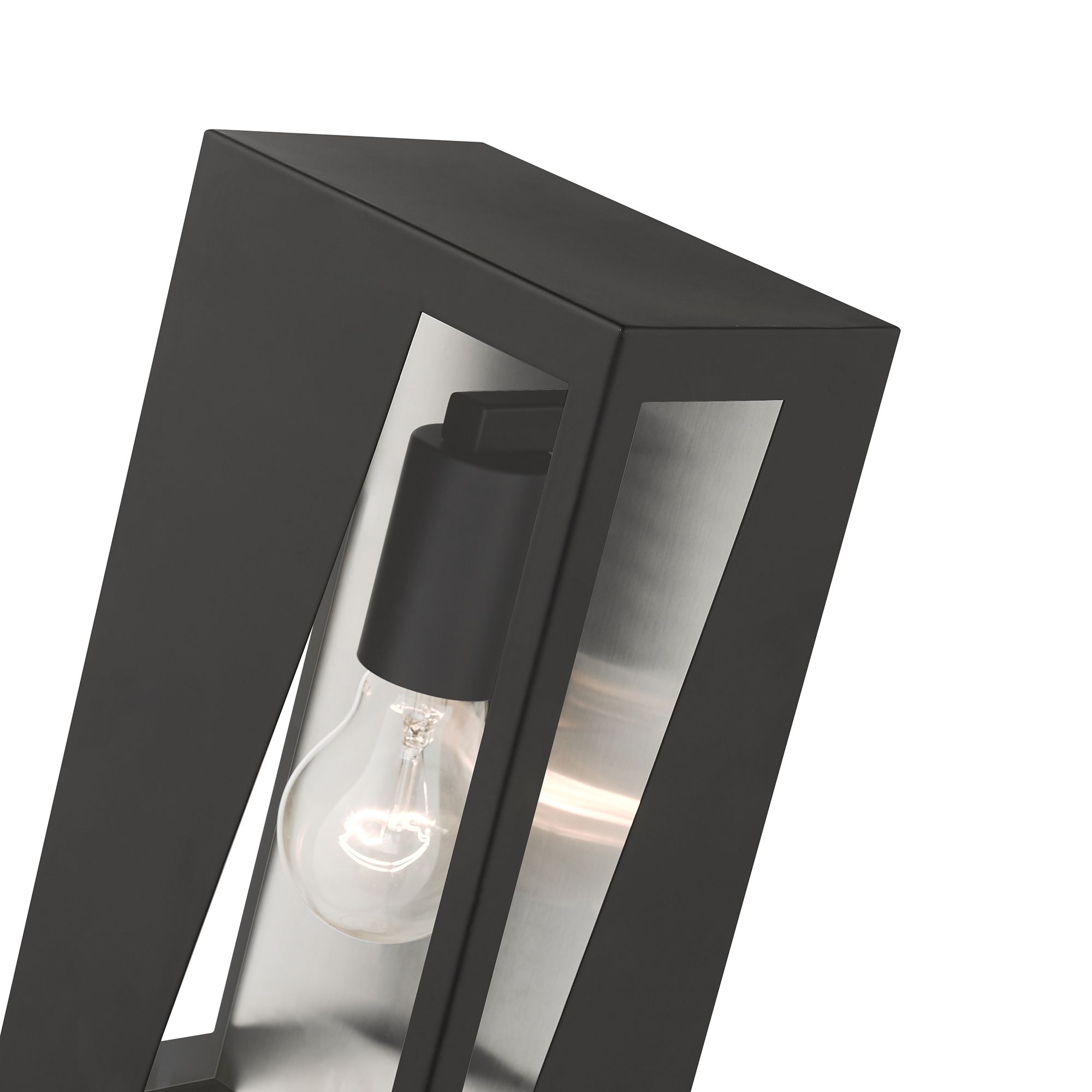 1 Light Black Outdoor Medium ADA Wall Lantern