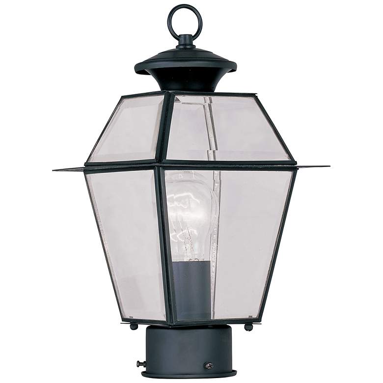 Image 2 1 Light Black Outdoor Post Top Lantern