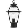 1 Light Black Outdoor Post Top Lantern