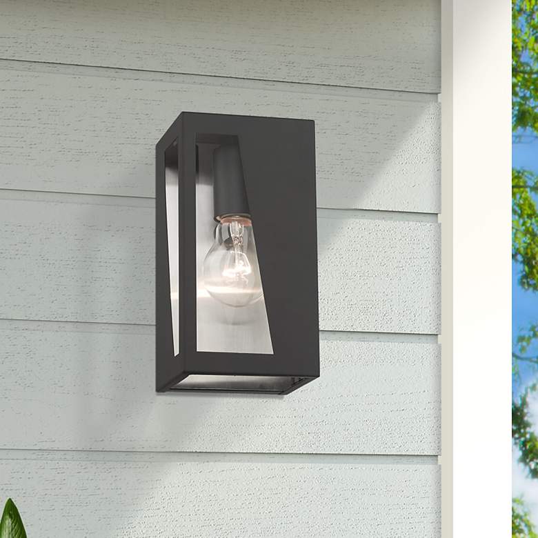 Image 1 1 Light Black Outdoor Small ADA Wall Lantern