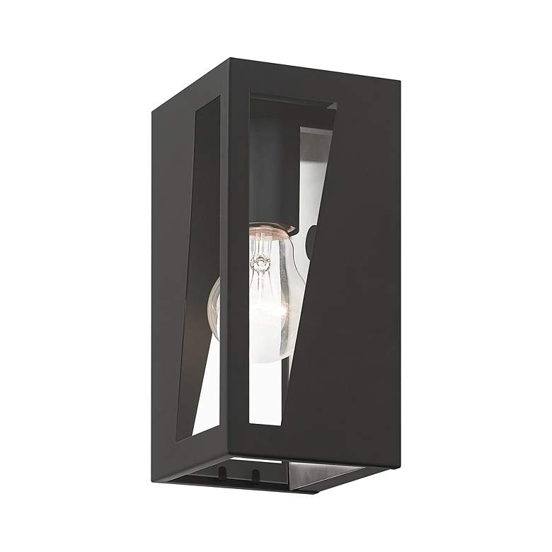 Image 6 1 Light Black Outdoor Small ADA Wall Lantern more views