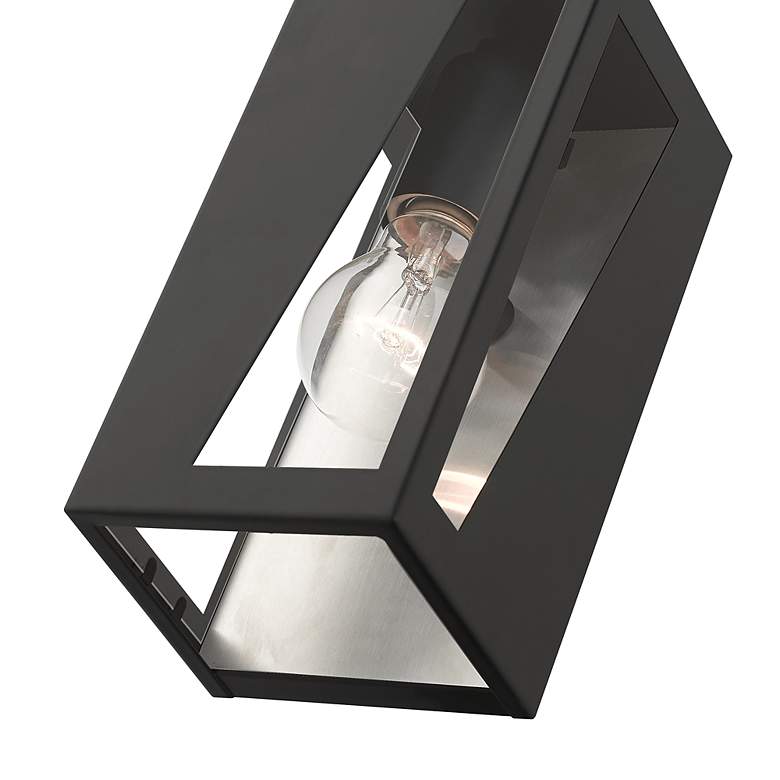 Image 7 1 Light Black Outdoor Small ADA Wall Lantern more views