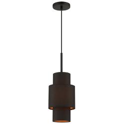 1 Light Black Pendant