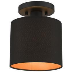 1 Light Black Petite Semi-Flush