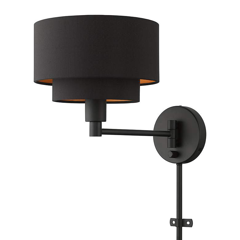 Image 3 1 Light Black Swing Arm Wall Lamp more views