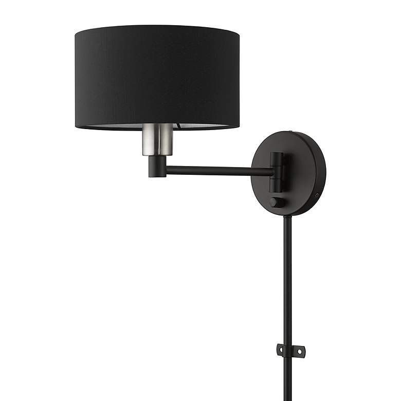 Image 3 1 Light Black Swing Arm Wall Lamp more views