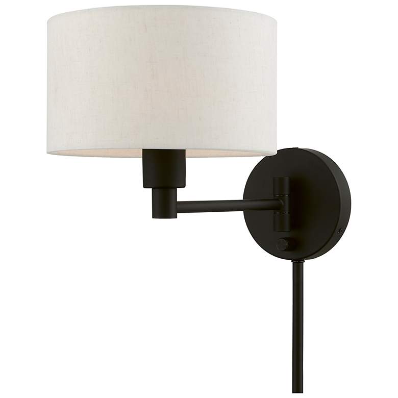 Image 3 1 Light Black Swing Arm Wall Lamp