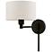 1 Light Black Swing Arm Wall Lamp