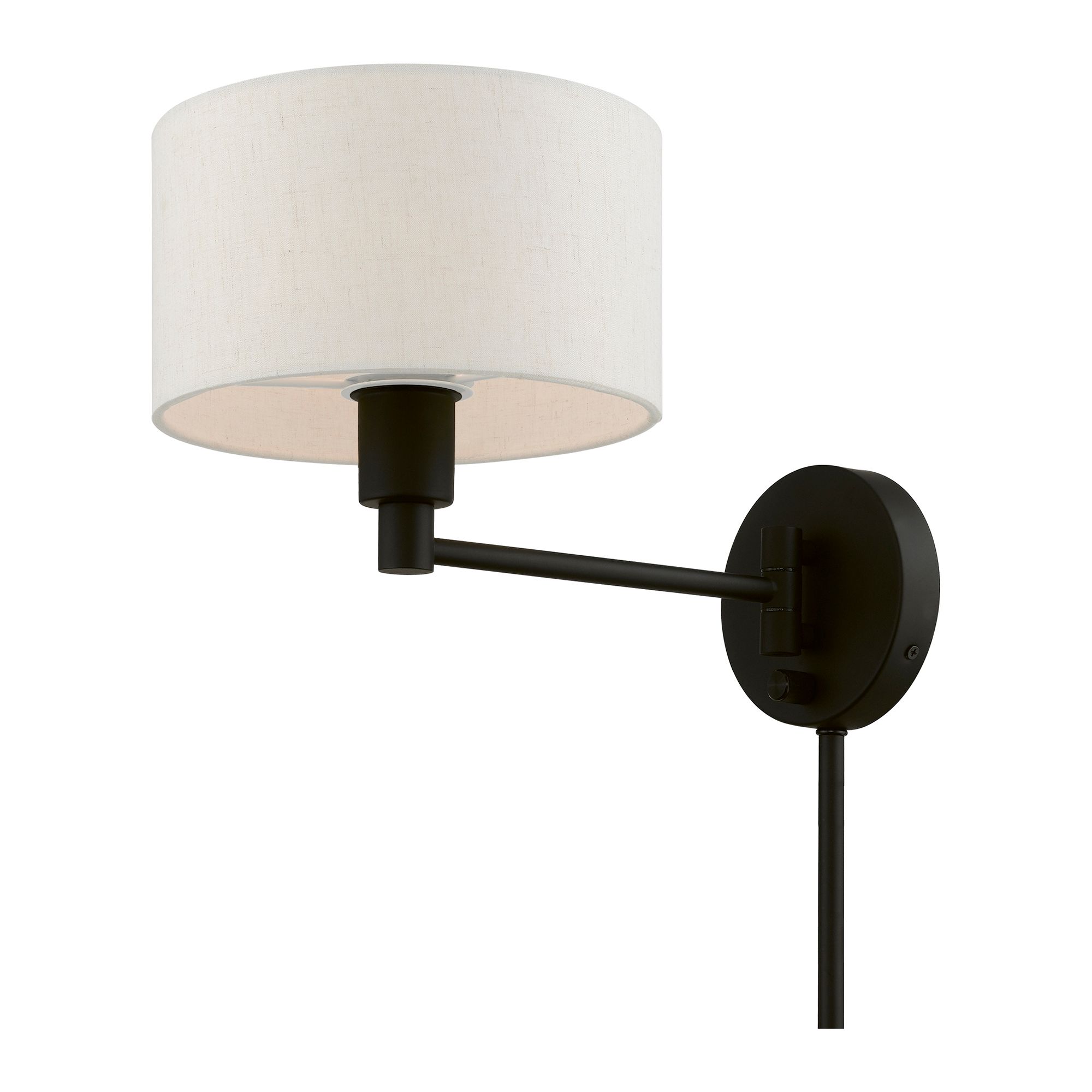 1 Light Black Swing Arm Wall Lamp in scene