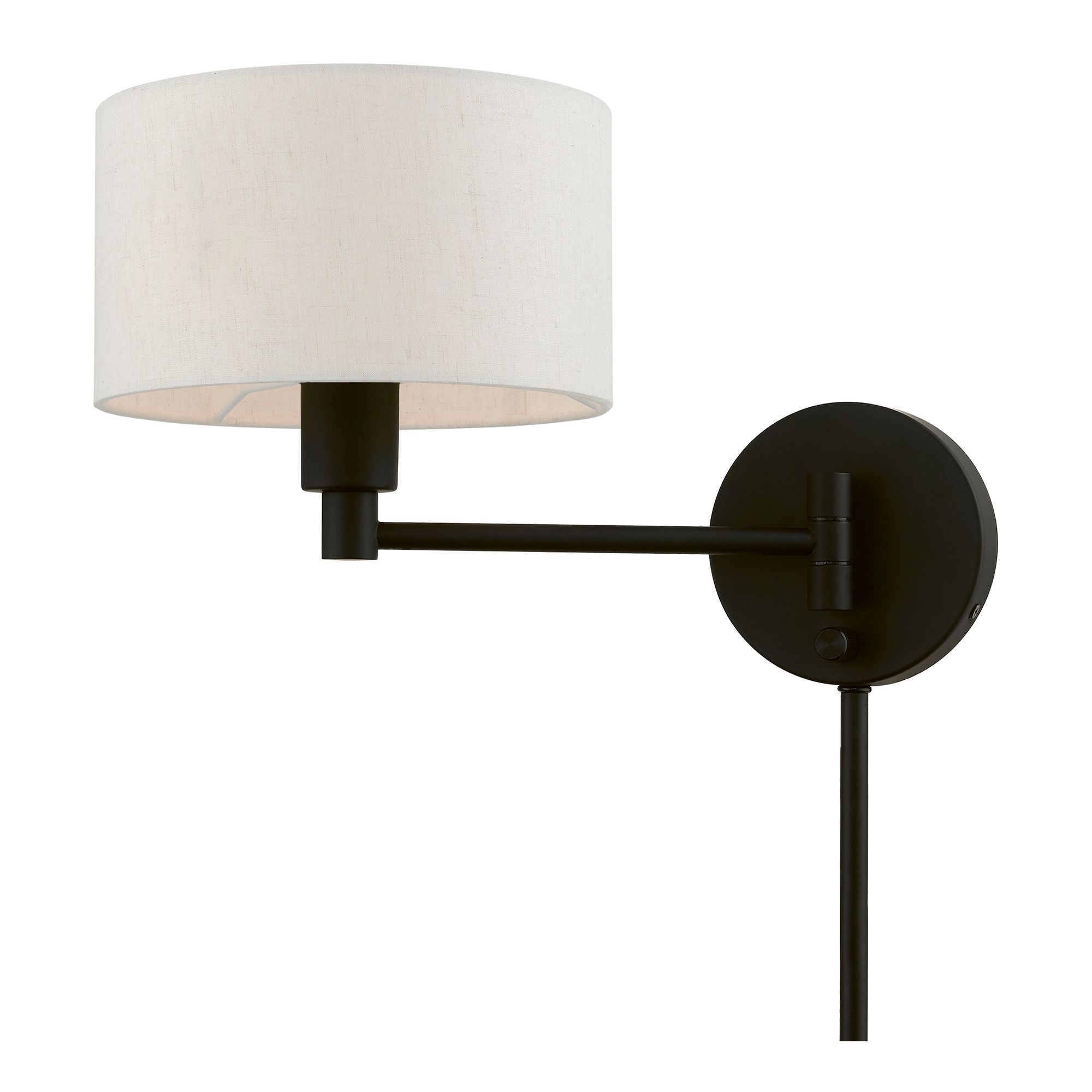 1 Light Black Swing Arm Wall Lamp in scene
