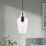 Thumbnail1 of 1 Light Black with Brushed Nickel Accent Mini Pendant