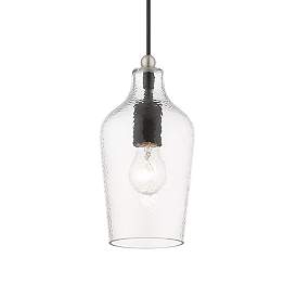 Image5 of 1 Light Black with Brushed Nickel Accent Mini Pendant more views