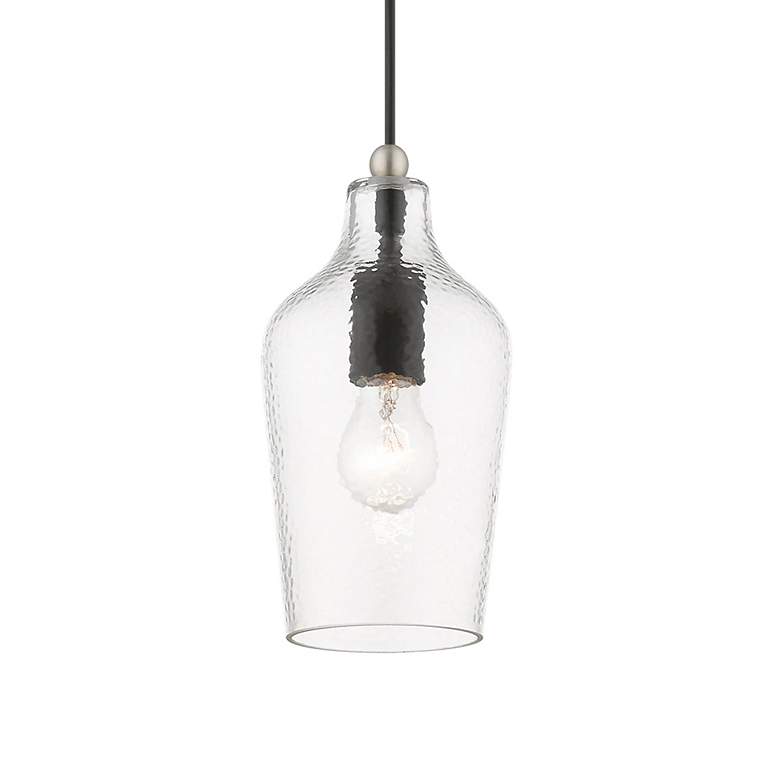 Image 5 1 Light Black with Brushed Nickel Accent Mini Pendant more views