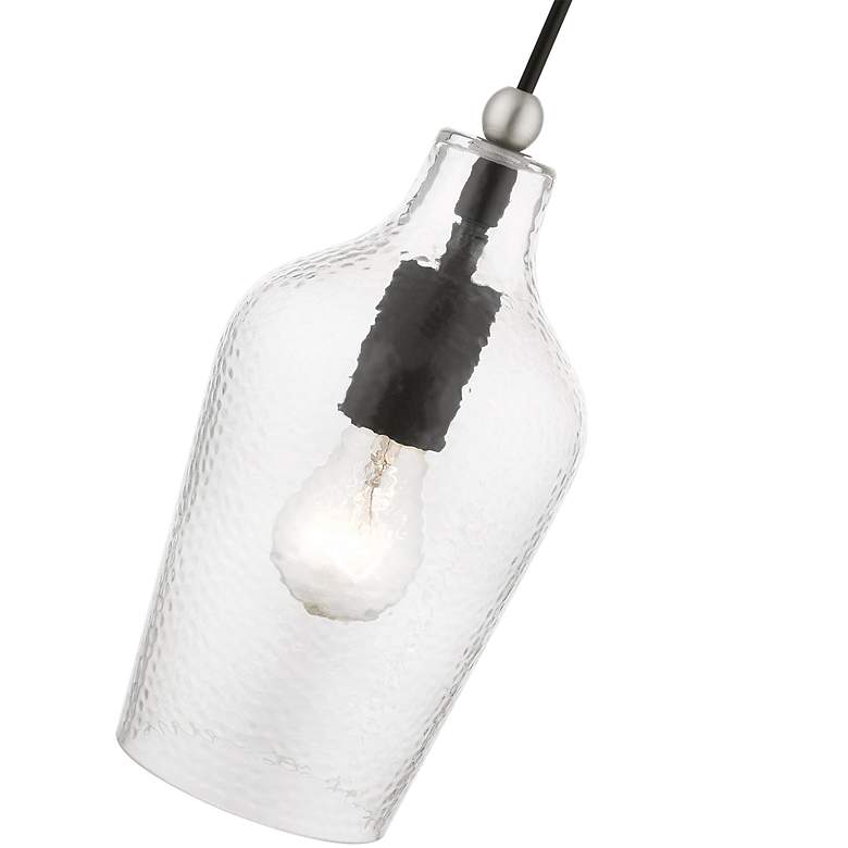 Image 7 1 Light Black with Brushed Nickel Accent Mini Pendant more views