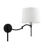 4_1 Light Black with Brushed Nickel Accent Swing Arm Wall Lamp more views