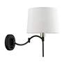 5_1 Light Black with Brushed Nickel Accent Swing Arm Wall Lamp more views
