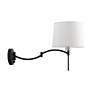 6_1 Light Black with Brushed Nickel Accent Swing Arm Wall Lamp more views