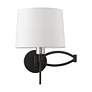 7_1 Light Black with Brushed Nickel Accent Swing Arm Wall Lamp more views