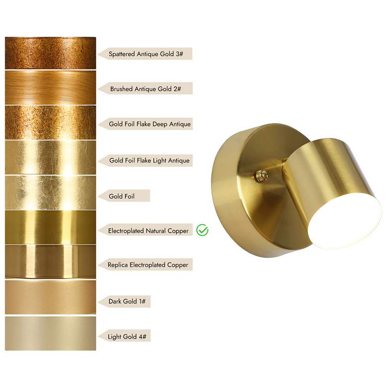 Image 4 1-Light Brass Acrylic Integrated LED Wall Sconce more views