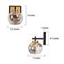 Thumbnail2 of 1-Light Brass Gold Wall Sconce with Globe Mercury Glass more views